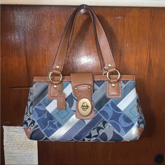 Coach Patchwork Canvas & Leather Handbag (12216) Vintage rare bag - Picture 11 of 14